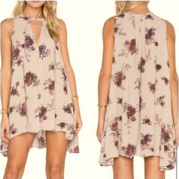 Free People Tree Swing Dress Washed Stone Combo - Picture 4 of 16